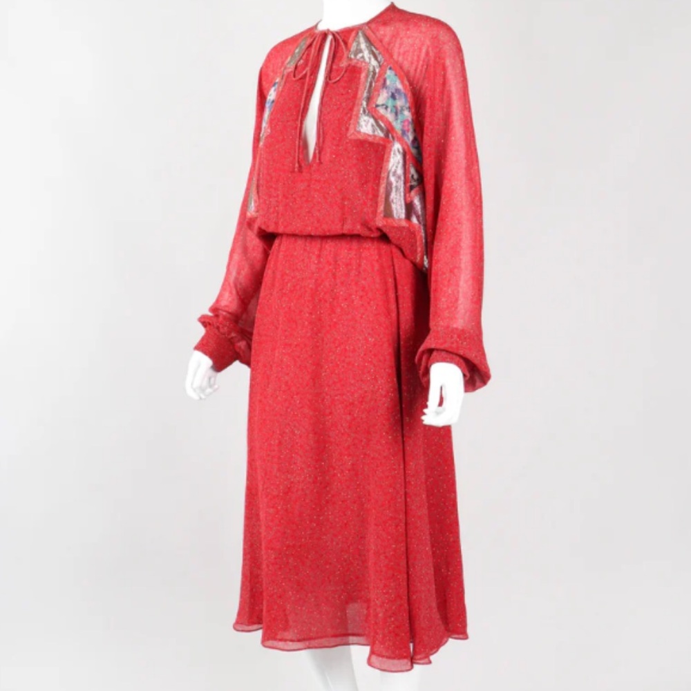 KOOS VAN DEN AKKER New York Elegant Silk Red Women's Dress Size 8